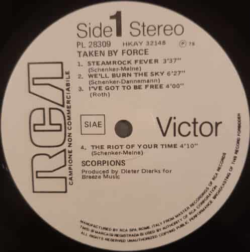 Scorpions: Taken by force Hi-Fi e Vinili
