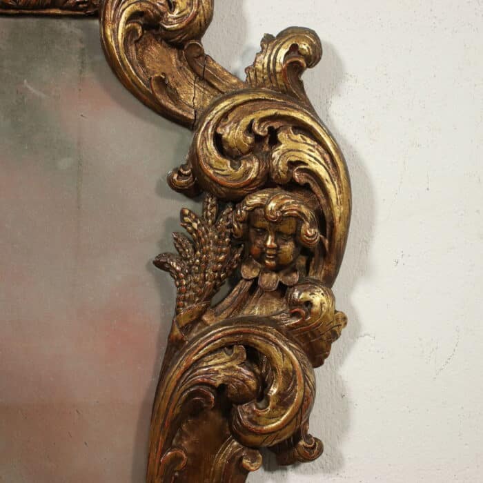 Specchiera Lignea in Stile Barocco – Fine XIX Secolo Arredamento