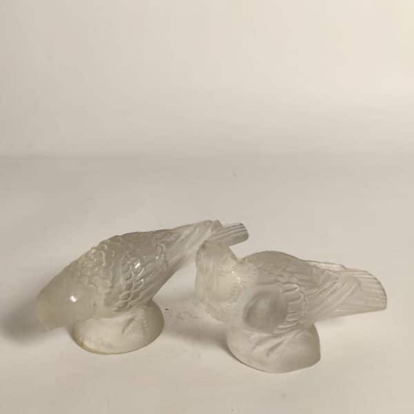 Coppia di uccellini in cristallo Lalique Oggettistica