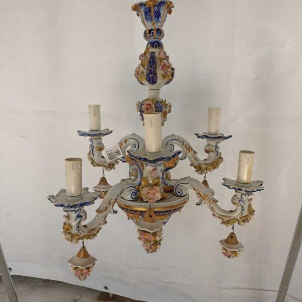 Lampadario a 6 luci Capodimonte Arredamento