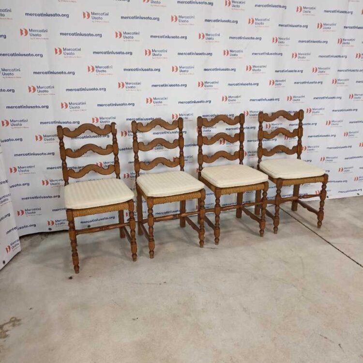 4 Sedie Rustiche di metà 900