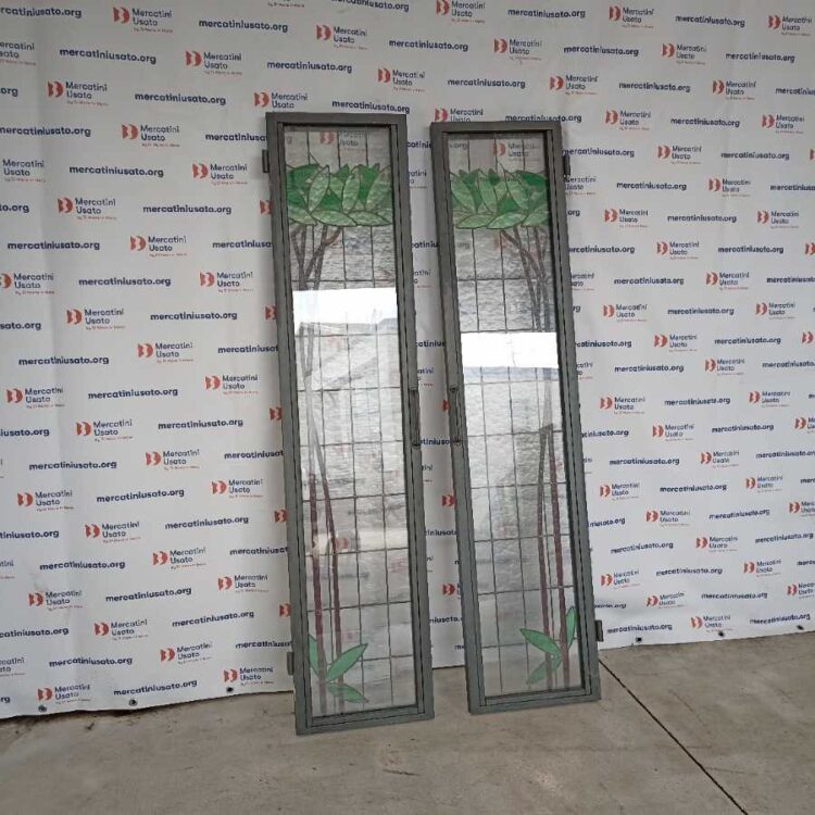Coppia di Porte in vetro piombato
