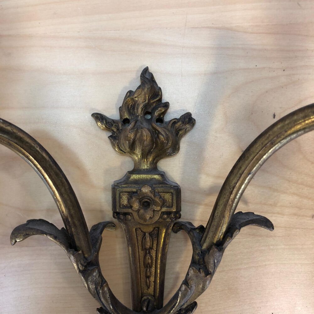Coppia di Applique in metallo dorato - immagine 4