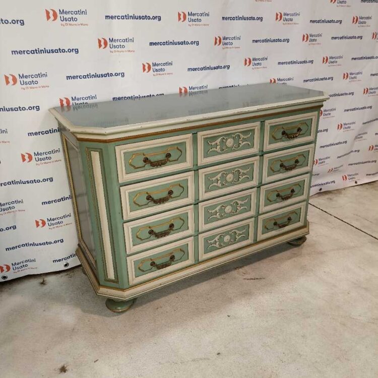 Cassettiera laccata stile Veneziano