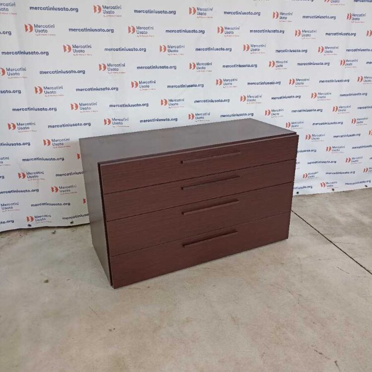 Cassettiera Moderna in legno wengè