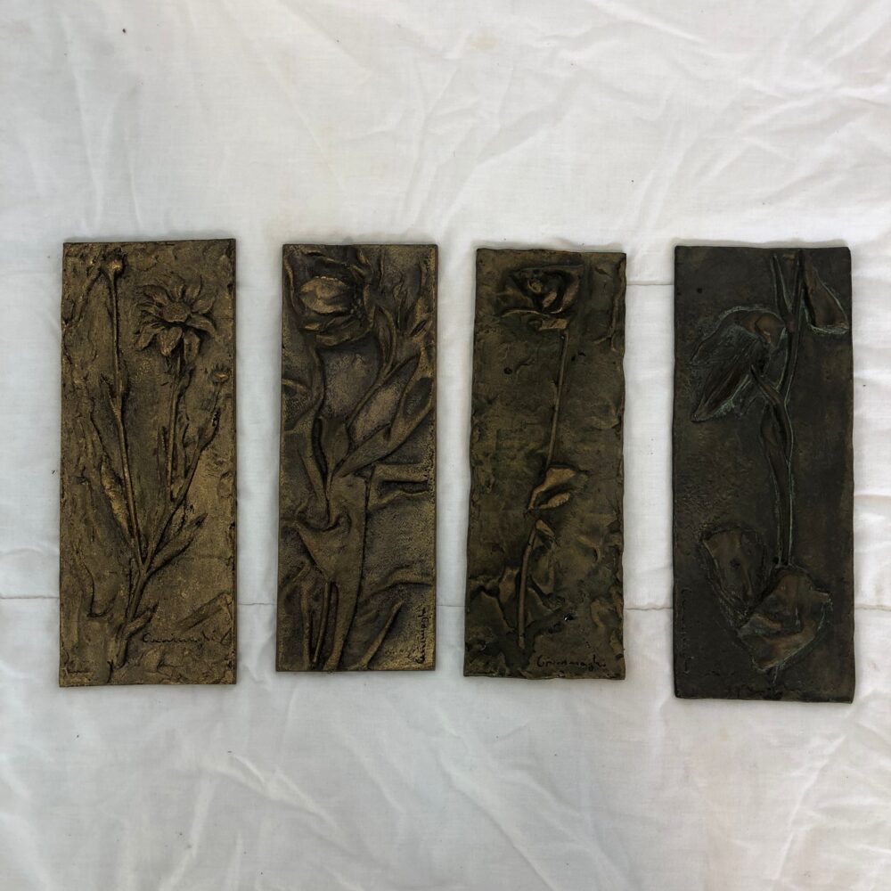 Quattro Placche in Bronzo Virginio Ciminaghi