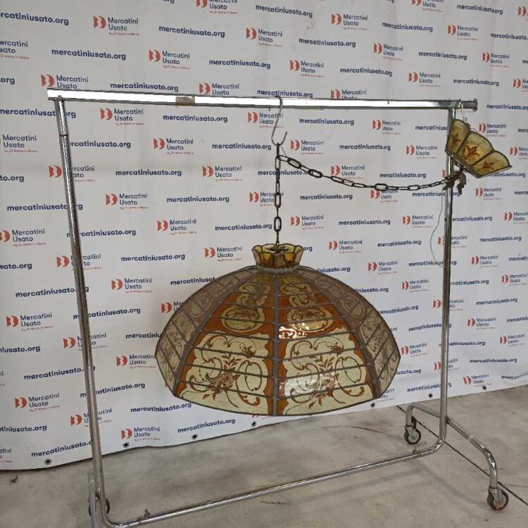 Lampadario a vetri stile Liberty