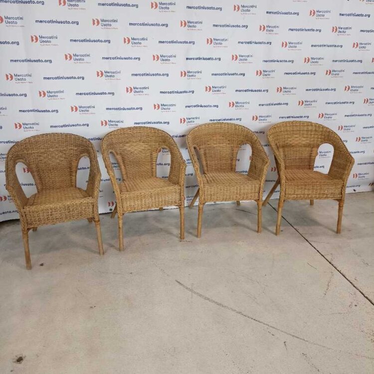 4 Sedie in Vimini da esterno