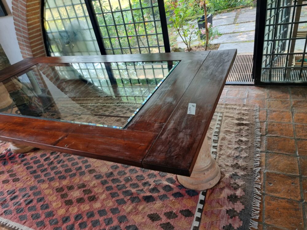 Grande Tavolo con piano in vetro - immagine 2
