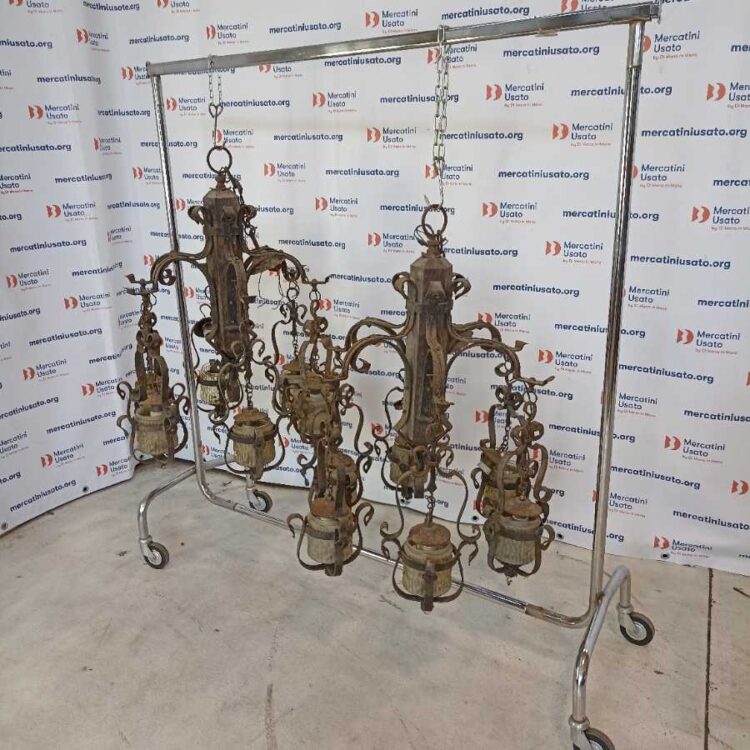 Coppia Lampadari Rustici Old Cottage