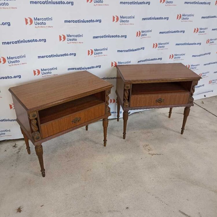 Coppia Comodini vintage metà 900