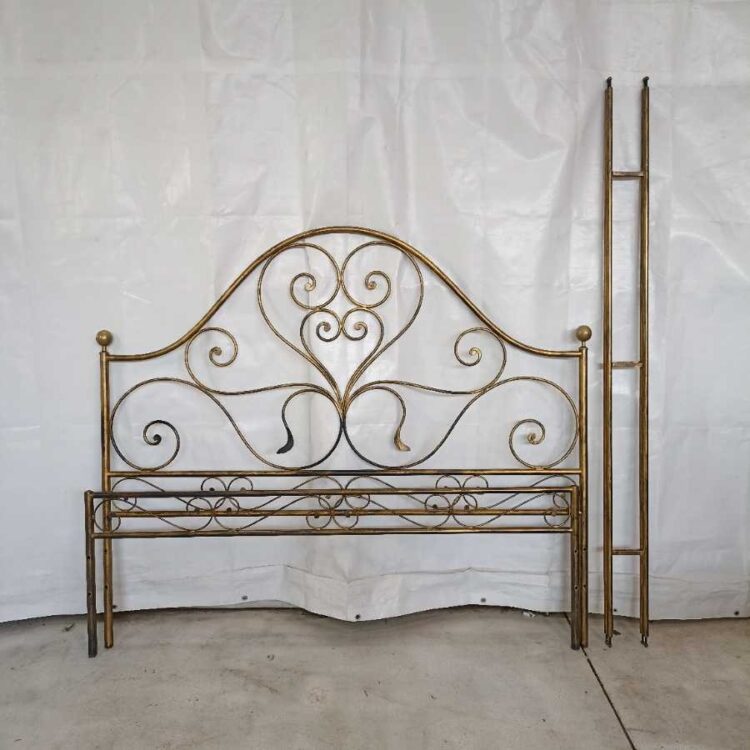 Letto in Ferro Battuto dorato stile Barocco