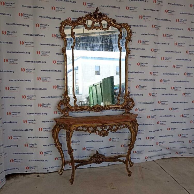 Consolle con Specchiera stile Rococò