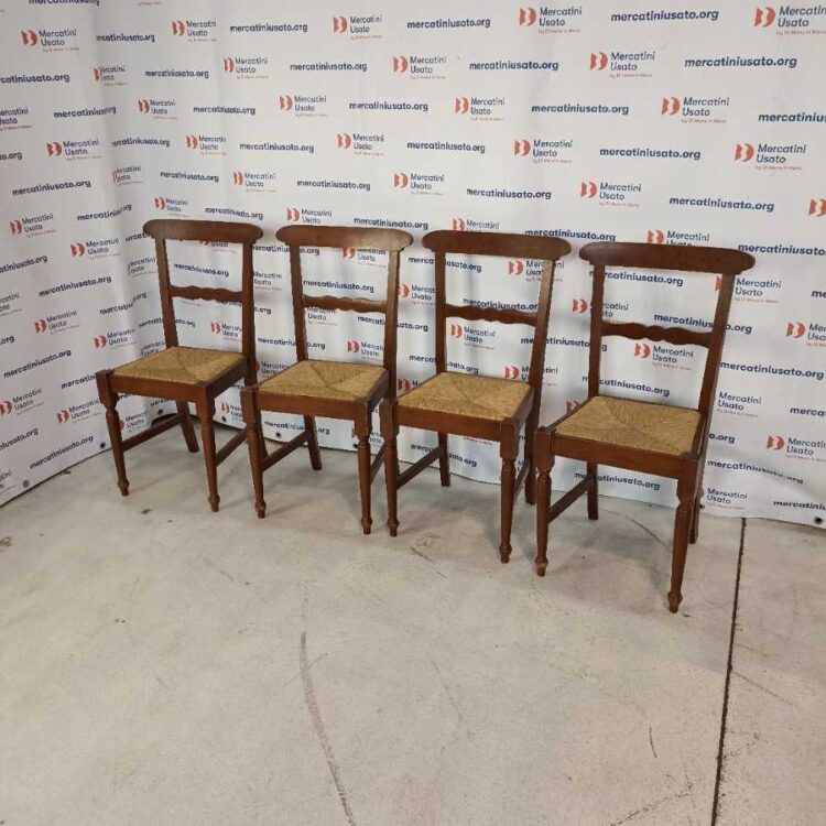 4 Sedie Rustiche prima metà 900