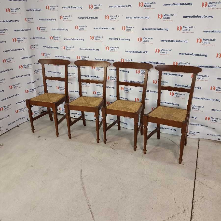 4 Sedie Rustiche prima metà 900
