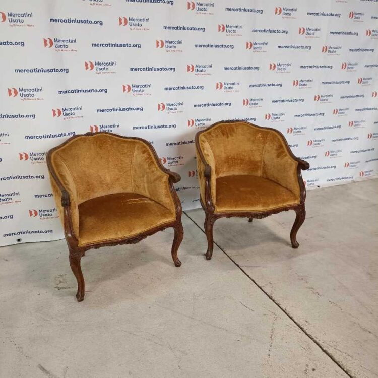 Coppia Poltroncine stile Luigi Filippo