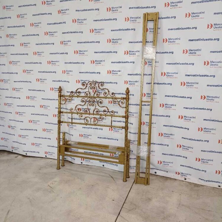 Letto singolo in ottone stile Rococò