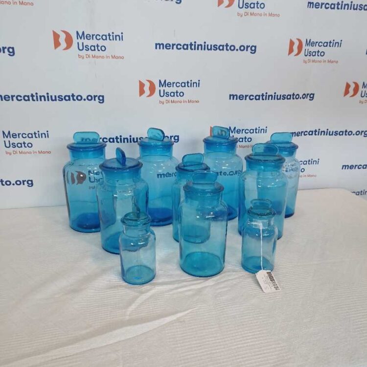 10 Barattoli da Farmacia in vetro