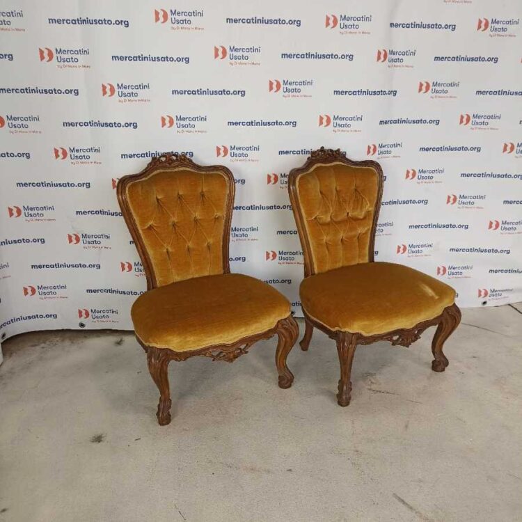 Coppia Poltroncine in stile Barocco