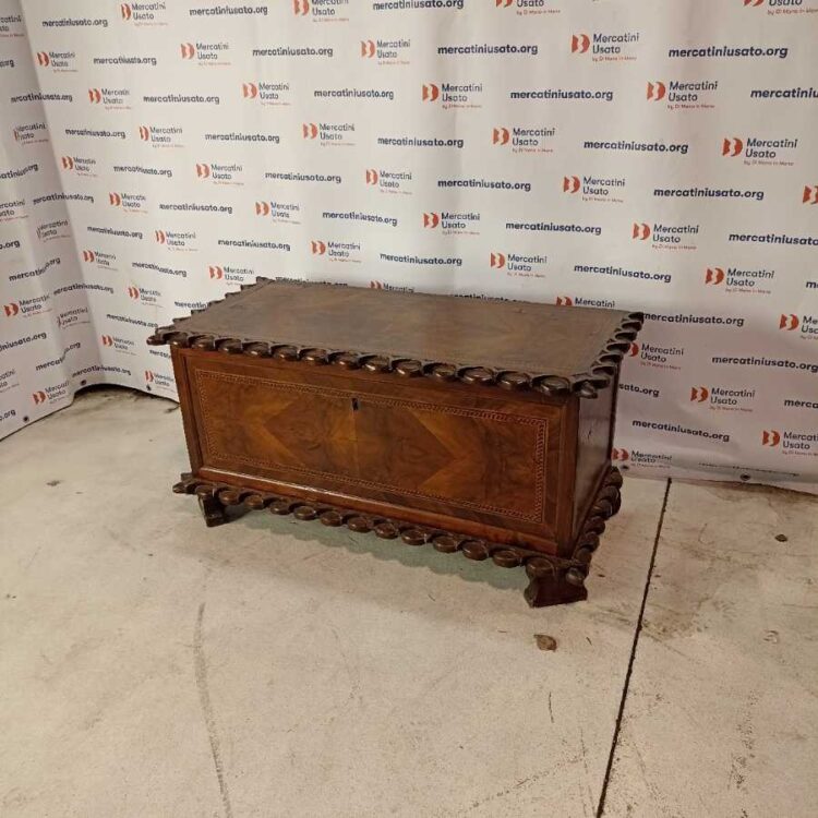 Cassapanca in legno massello primi 900