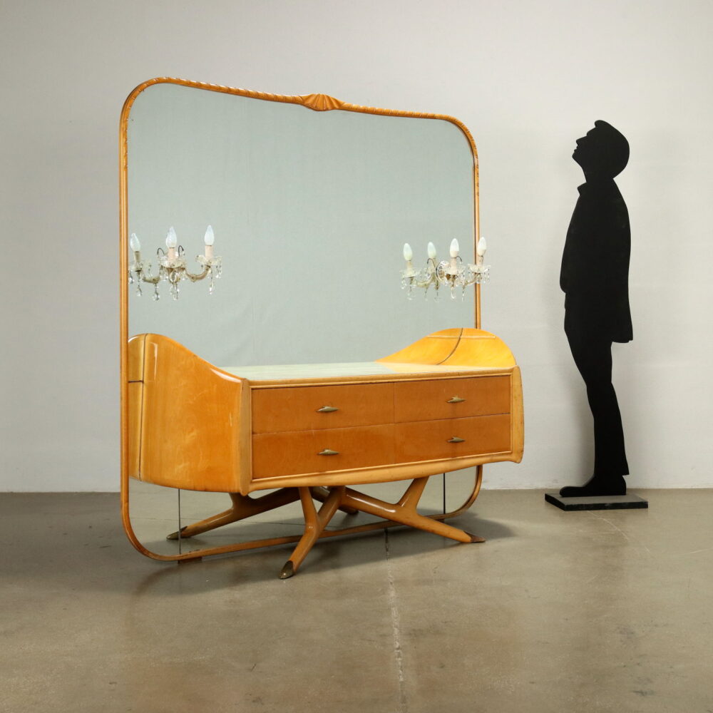 Sideboard con specchio e lampade Vintage anni 60 - immagine 2
