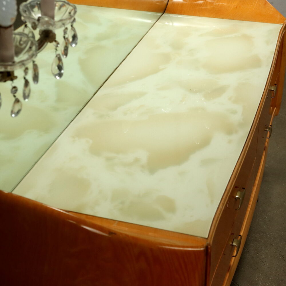Sideboard con specchio e lampade Vintage anni 60 - immagine 3