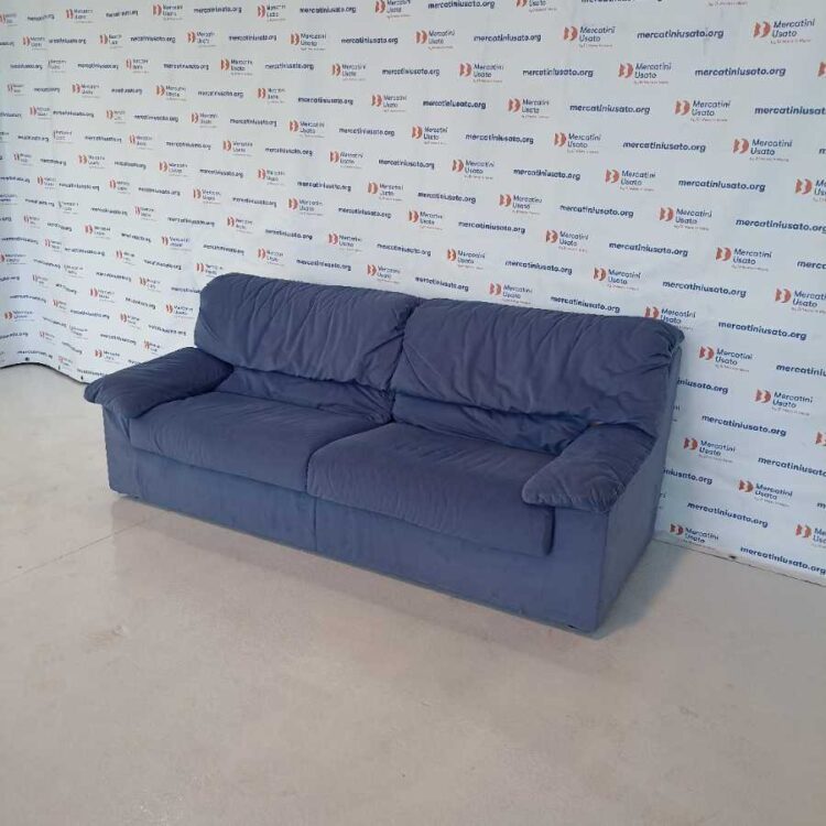 Divano 3 posti blu sfoderabile