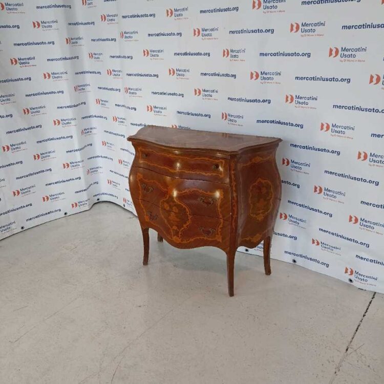 Cassettiera intarsiata stile Luigi XV