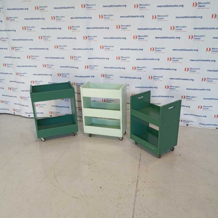 3 Carrelli Vintage da Ufficio