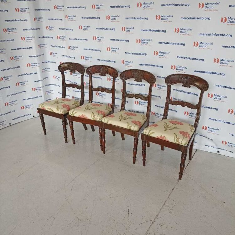 4 Sedie antiche di metà 800