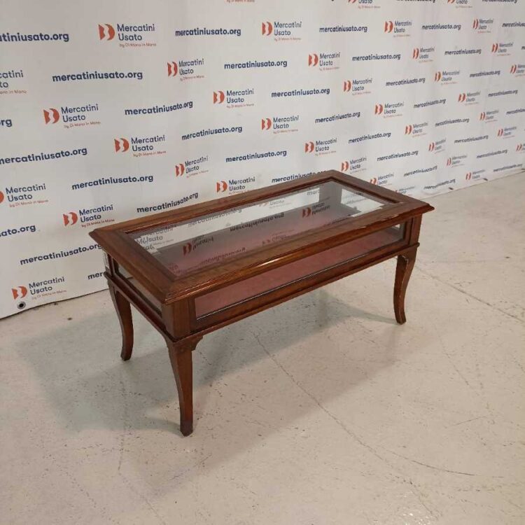 Tavolino espositore in vetro stile classico