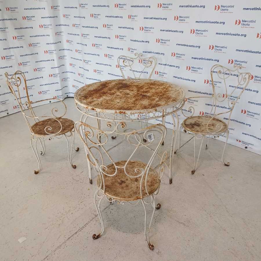 Tavolo in ferro battuto con 4 Sedie - immagine 2