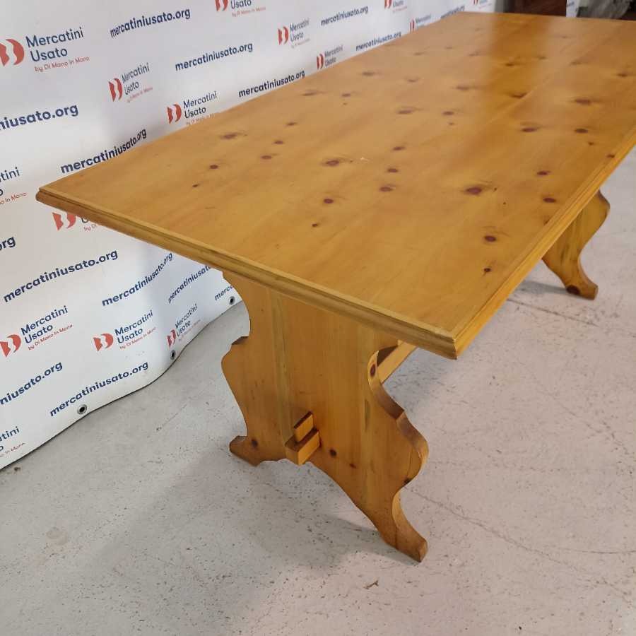 Tavolo Rustico da Baita in Abete - immagine 3