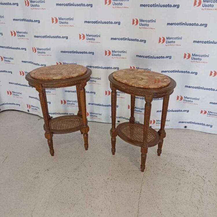 Coppia di Tavolini stile Neoclassico con marmo