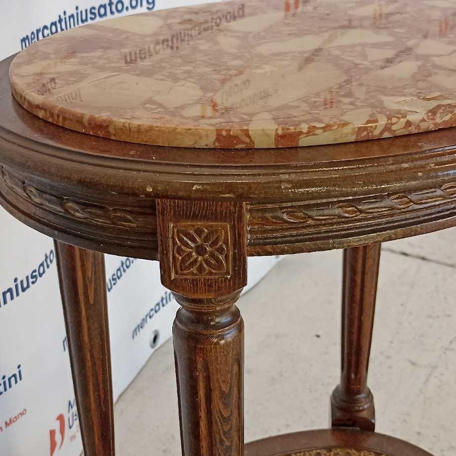 Coppia di Tavolini stile Neoclassico con marmo - immagine 4