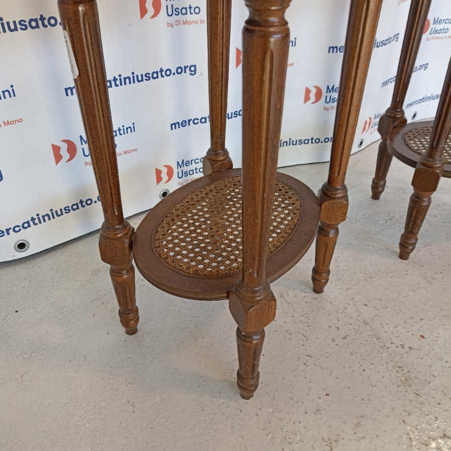 Coppia di Tavolini stile Neoclassico con marmo - immagine 5