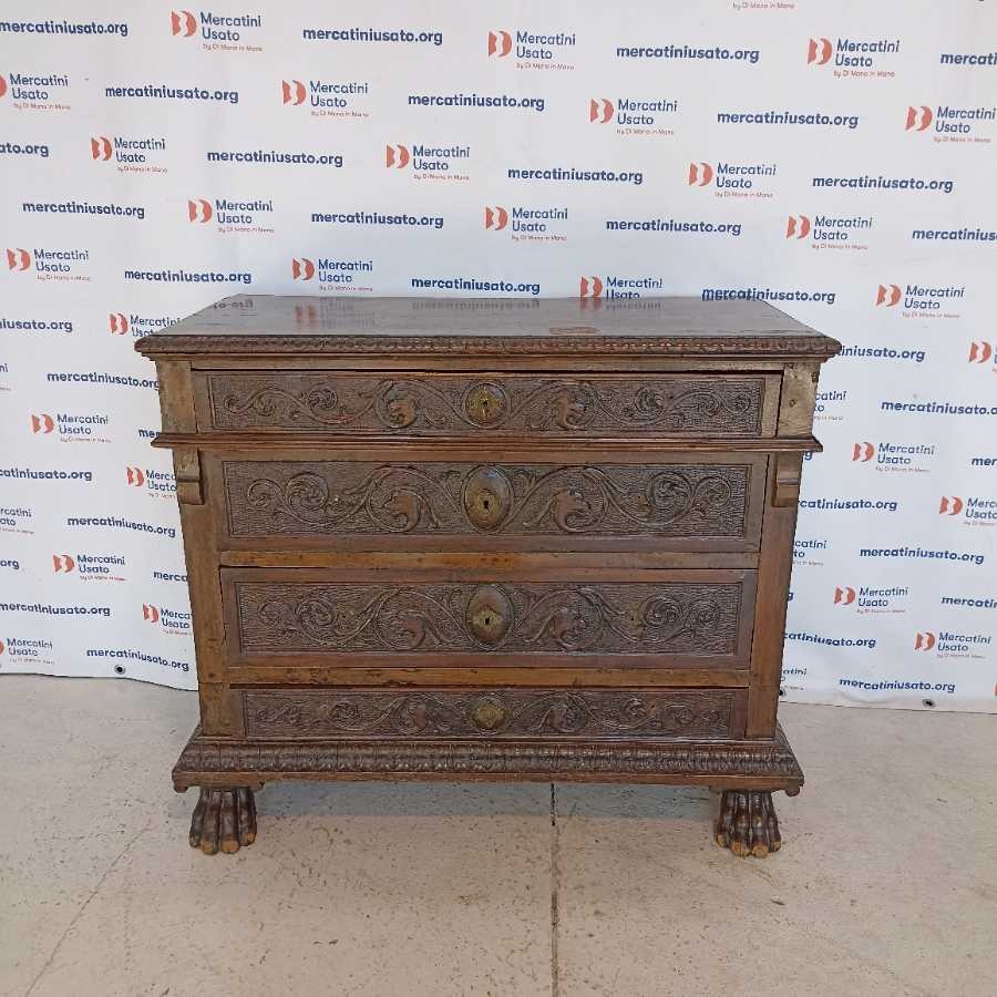 Cassettone stile Neorinascimento in Noce - immagine 2