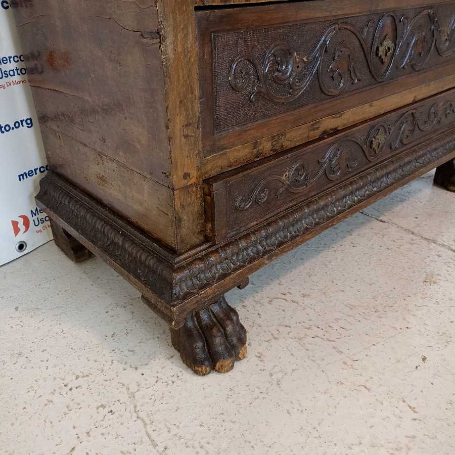 Cassettone stile Neorinascimento in Noce - immagine 4