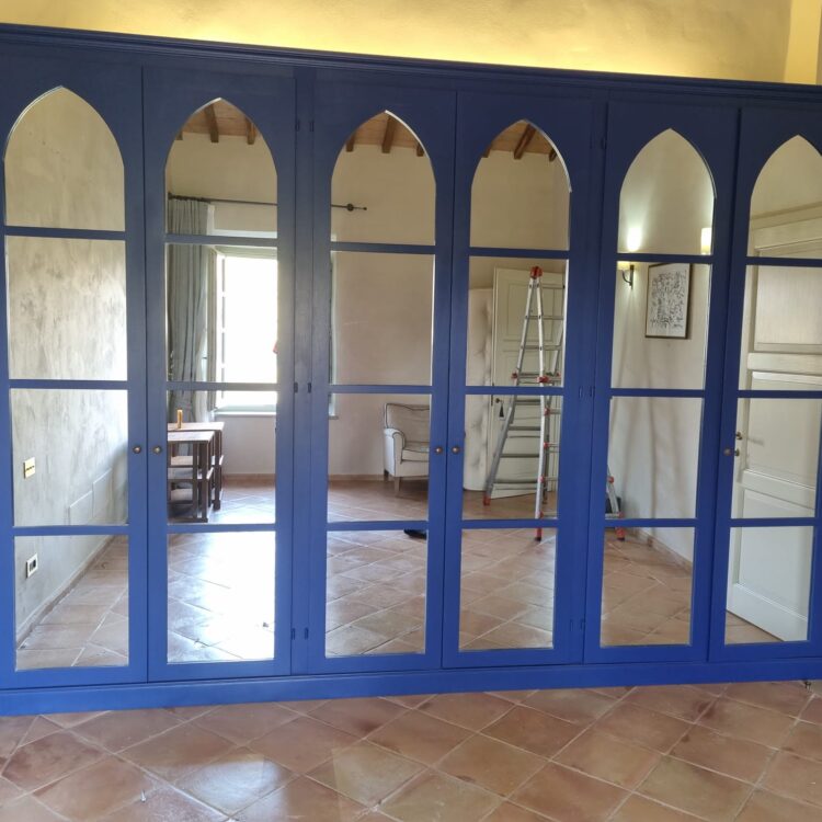 Armadio 6 ante a specchio laccato