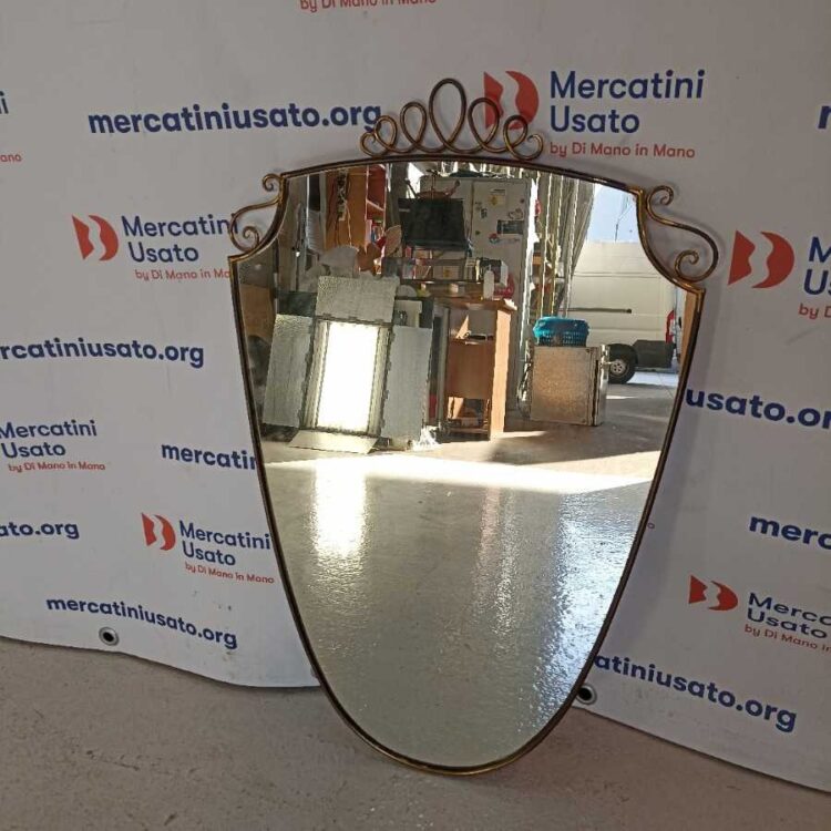 Specchio stile Neoclassico in ottone