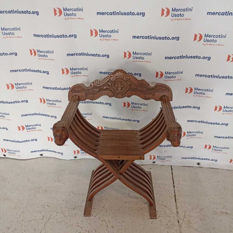 Sedia Savonarola Intagliata