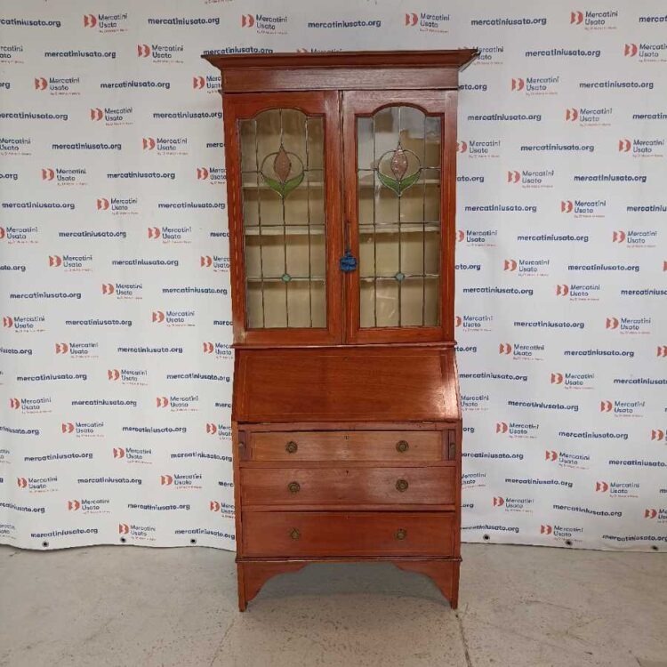 Trumeau stile Luigi XVI con vetri al piombo