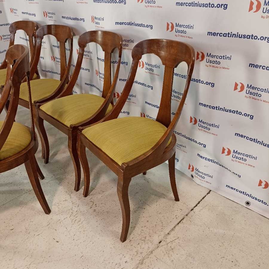 6 Sedie a Gondola in Noce - immagine 3