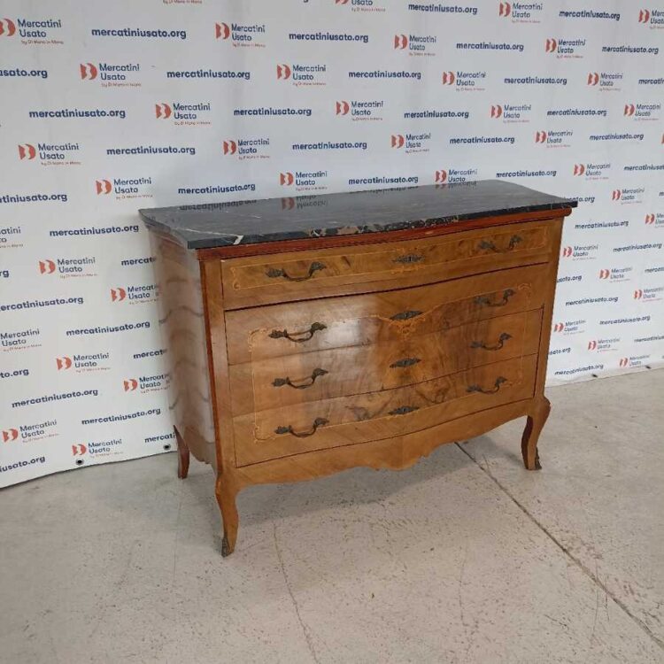 Cassettone intarsiato stile Luigi XV