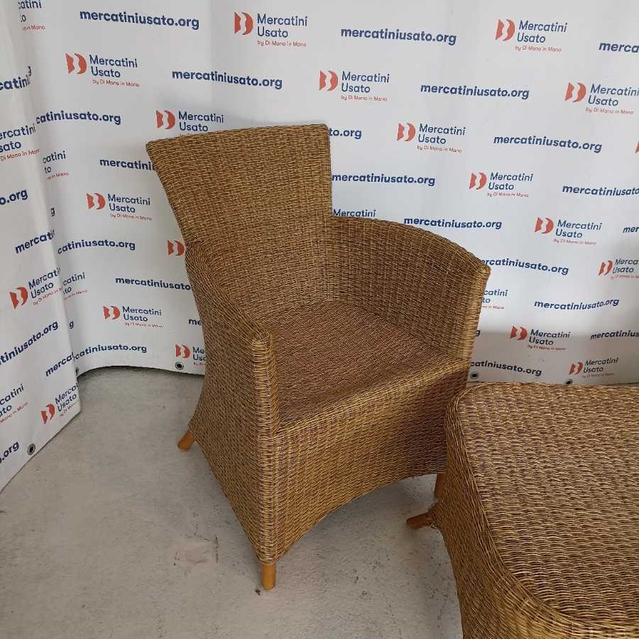 Salottino da esterno in Bambù e Rattan - immagine 3