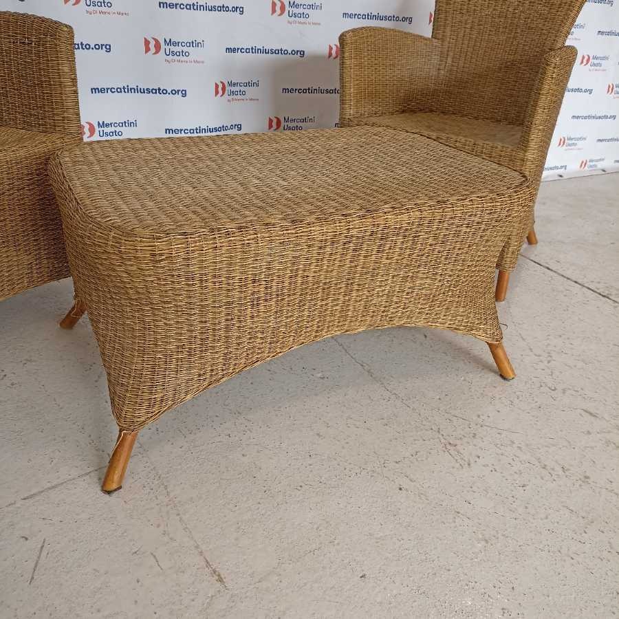 Salottino da esterno in Bambù e Rattan - immagine 4