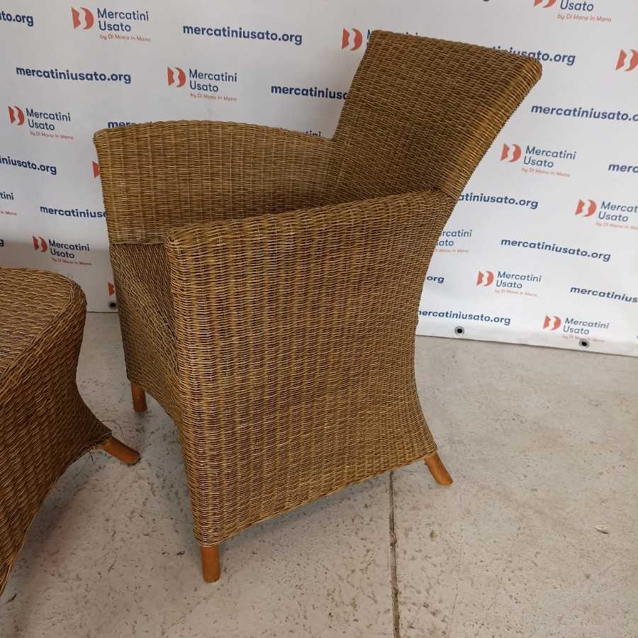 Salottino da esterno in Bambù e Rattan - immagine 5