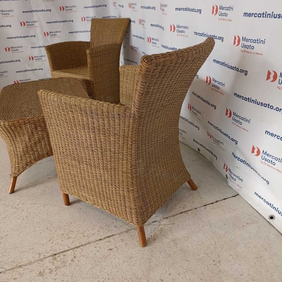 Salottino da esterno in Bambù e Rattan - immagine 6