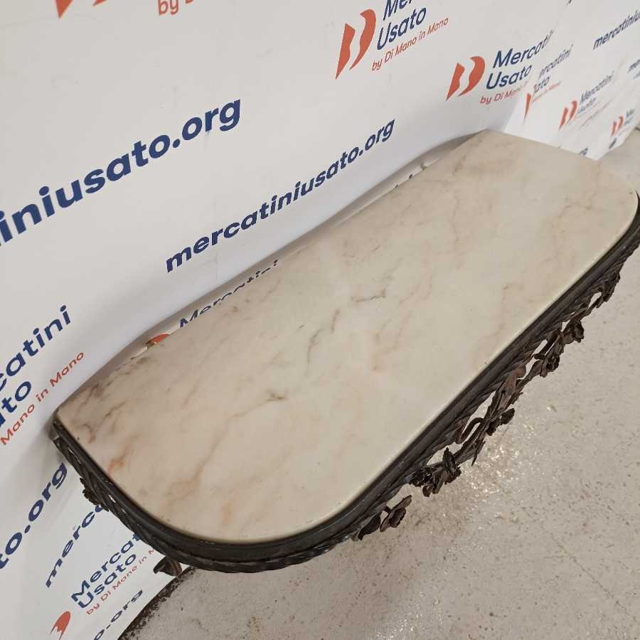Consolle in ferro battuto e marmo - immagine 3