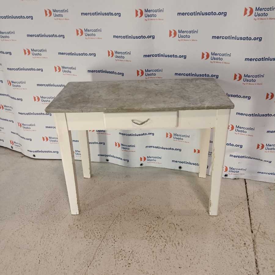 Tavolo da Cucina Vintage con marmo - immagine 2